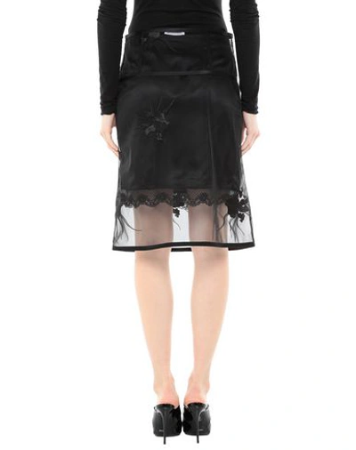 Shop Helmut Lang Knee Length Skirt In Black