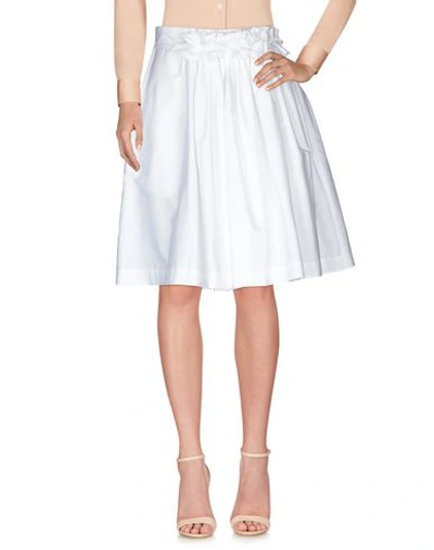 Shop Lanvin Midi Skirts In White