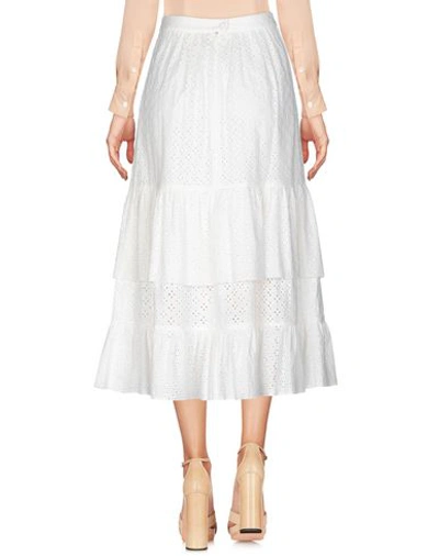 Shop Alexa Chung 3/4 Length Skirts In Ivory
