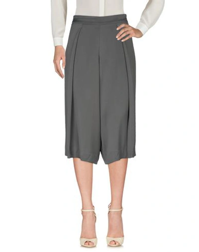 Shop Manila Grace 3/4-length Shorts In Steel Grey