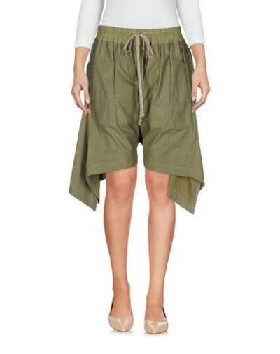 Shop Rick Owens Shorts & Bermuda In Military Green