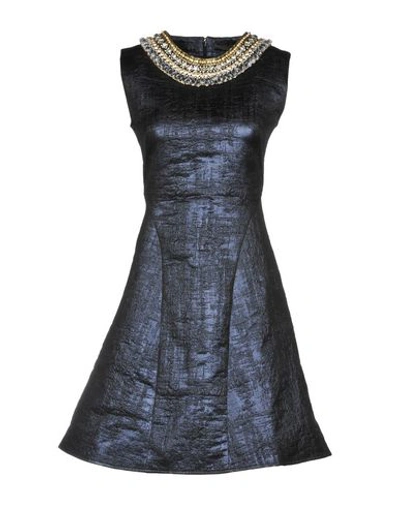 Shop Amen Couture Short Dress In Dark Blue