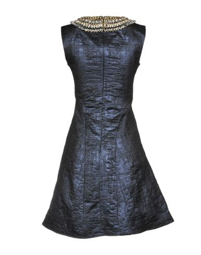 Shop Amen Couture Short Dress In Dark Blue
