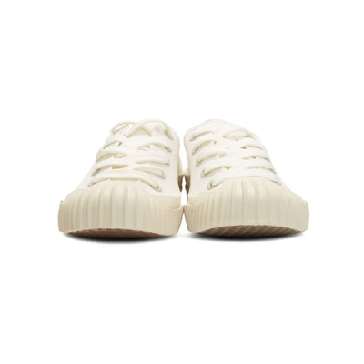 Shop Acne Studios White Blå Konst Tennis Sneakers In Ivory White