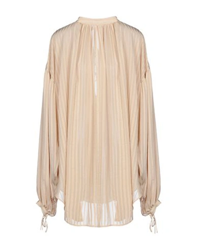 Shop Saint Laurent Blouses In Beige