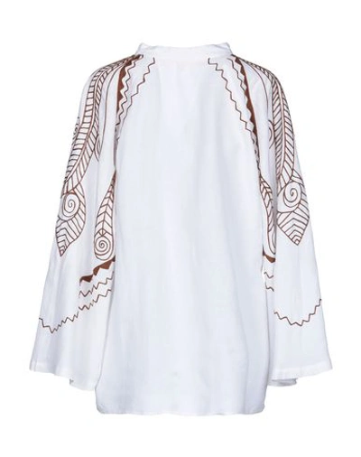 Shop Valerie Khalfon Patterned Shirts & Blouses In White