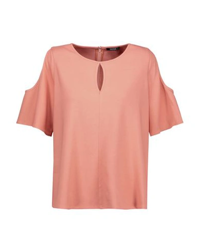 Shop Raoul Blouses In Pale Pink