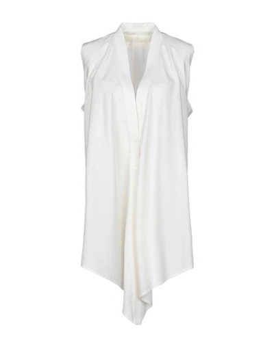 Shop Marc Le Bihan Solid Color Shirts & Blouses In Ivory