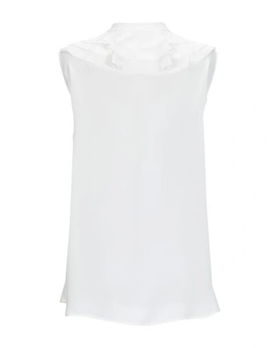 Shop Boutique Moschino Silk Shirts & Blouses In Ivory
