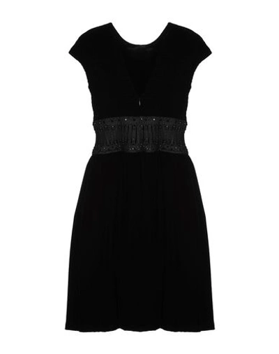 Shop Giorgio Armani Knee-length Dress In Black