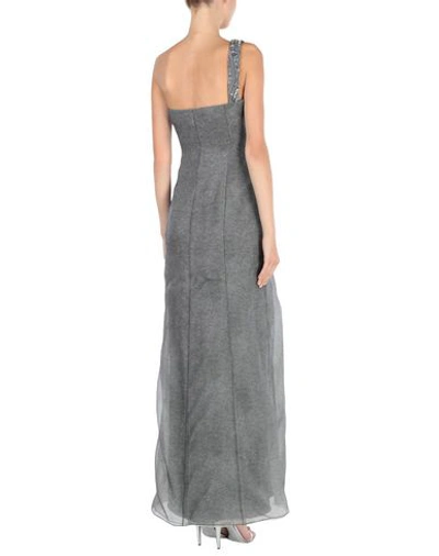 Shop Giorgio Armani Long Dress In Lead