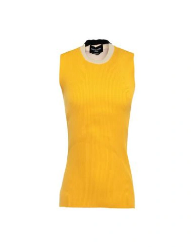 Shop Calvin Klein 205w39nyc Woman Sweater Yellow Size M Cotton, Polyamide