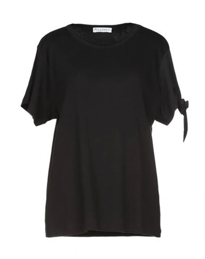 Shop Jw Anderson Woman T-shirt Black Size S Cotton