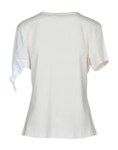 Shop Jw Anderson Woman T-shirt Ivory Size M Cotton In White