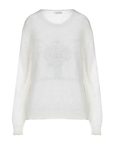 Shop Saint Laurent Sweaters In Ivory