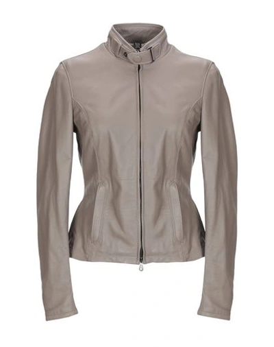 Shop Matchless Biker Jacket In Dove Grey