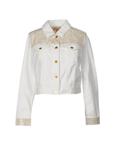 Shop Michael Michael Kors Denim Outerwear In White