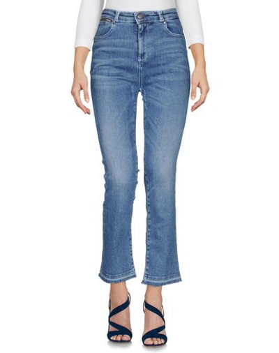 Shop Acynetic Denim Pants In Blue