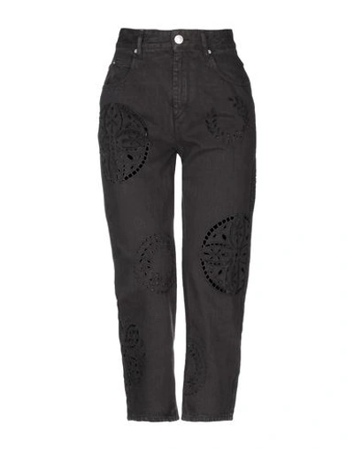 Shop Isabel Marant Denim Pants In Black