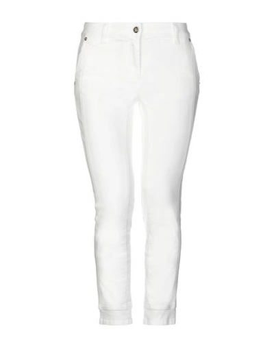 Shop Roberto Cavalli Denim Pants In White