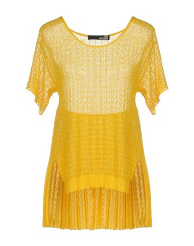 Shop Love Moschino Woman Sweater Yellow Size 4 Viscose, Polyamide