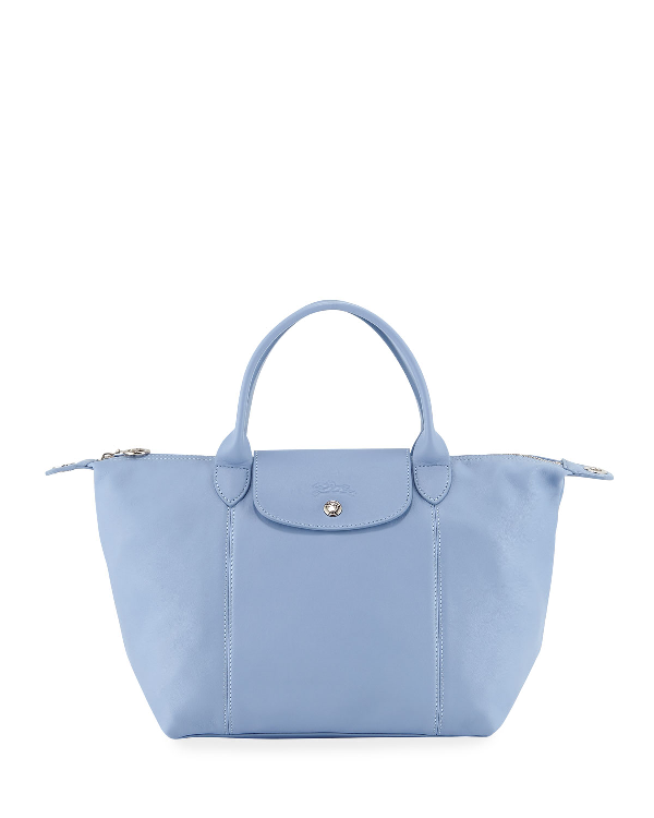 Le Pliage Cuir Medium Handbag With Strap