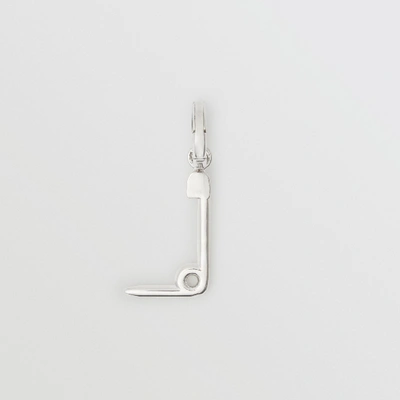 Shop Burberry Kilt Pin ‘l' Alphabet Charm In Palladio