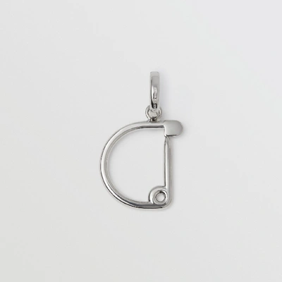 Shop Burberry Kilt Pin ‘d' Alphabet Charm In Palladio