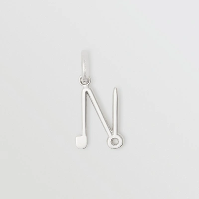 Shop Burberry Kilt Pin ‘n' Alphabet Charm In Palladio