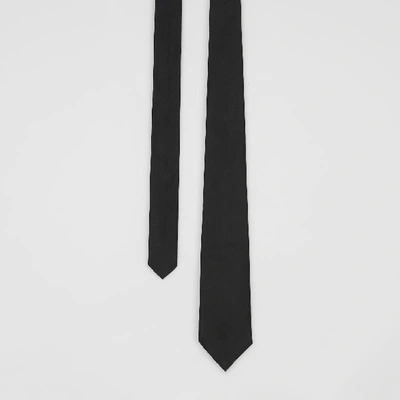 Shop Burberry Modern Cut Silk Satin Tie In Black
