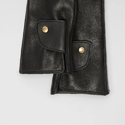 Shop Burberry Cashmere-lined Lambskin Gloves In Black