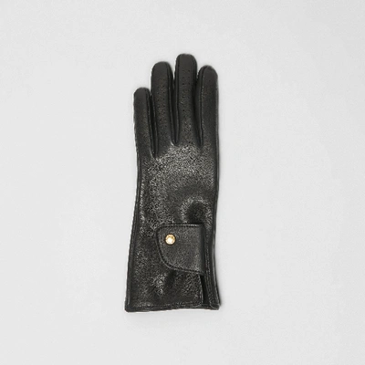 Shop Burberry Cashmere-lined Lambskin Gloves In Black
