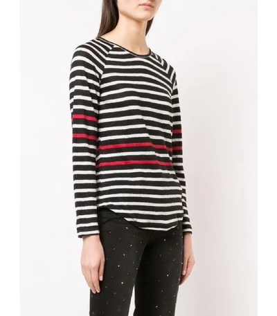 Shop Frame Striped Longsleeved T-shirt In Black
