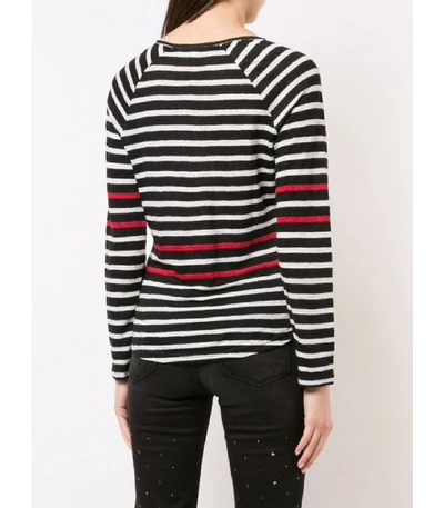 Shop Frame Striped Longsleeved T-shirt In Black