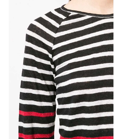 Shop Frame Striped Longsleeved T-shirt In Black