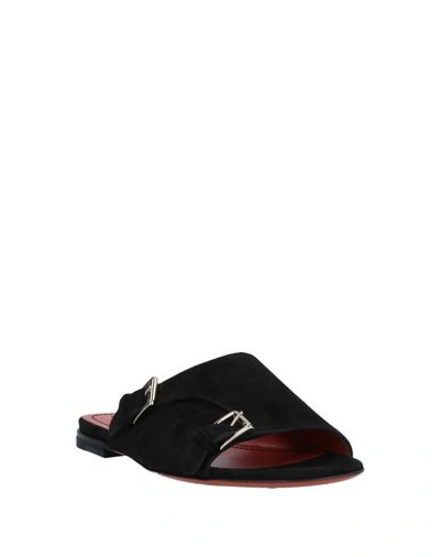 Shop Santoni Woman Sandals Black Size 7.5 Leather