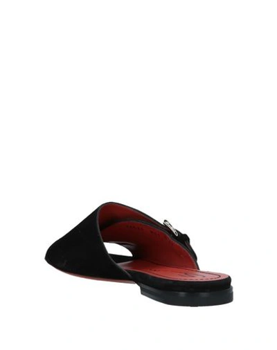 Shop Santoni Woman Sandals Black Size 7.5 Leather