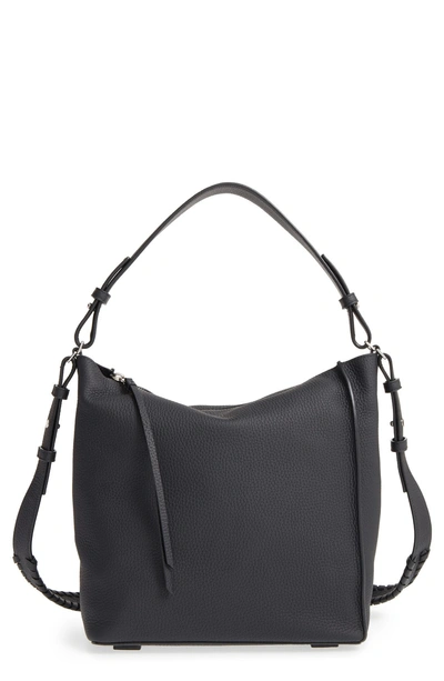 Shop Allsaints 'kita' Leather Shoulder/crossbody Bag - Black