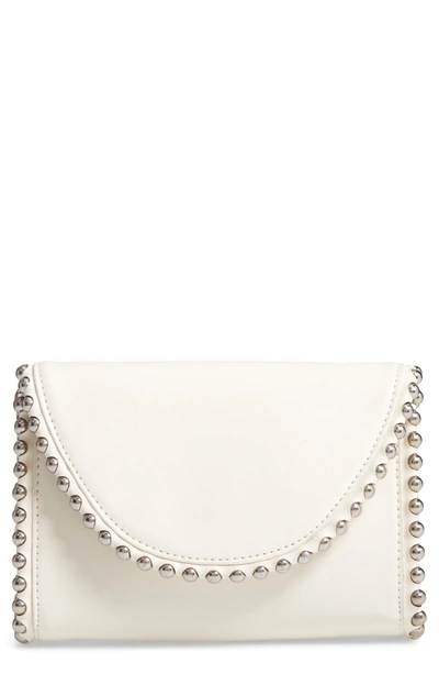 Shop Street Level Stud Edge Faux Leather Crossbody Bag - Ivory