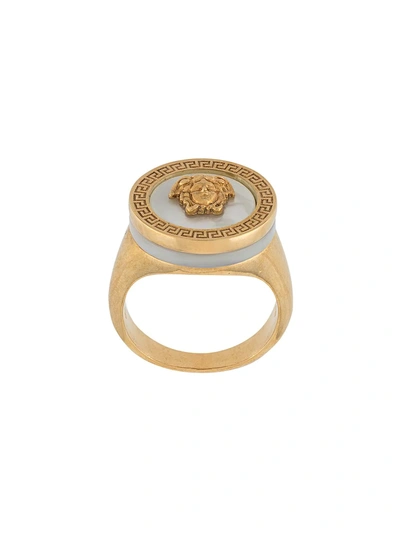 Shop Versace Medusa Medallion Ring - Metallic