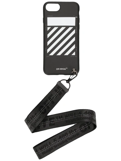 Shop Off-white Stripe Iphone 8 Case In Black