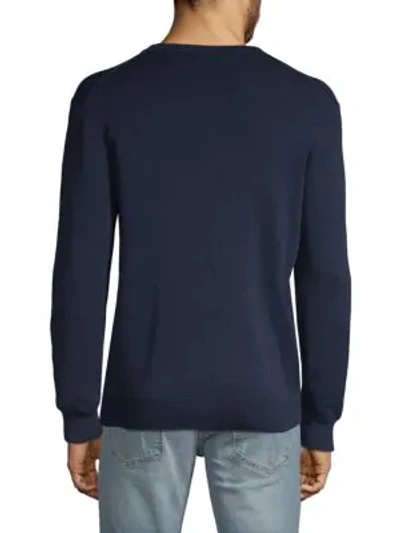Shop Zadig & Voltaire Jim Cotton V-neck Sweater In Navy