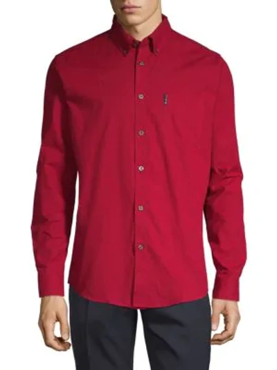 Shop Ben Sherman Classic Button-down Shirt In Dawn Red
