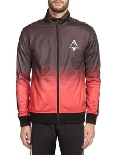 Shop Marcelo Burlon County Of Milan Kappa Track Jacket In Black Red