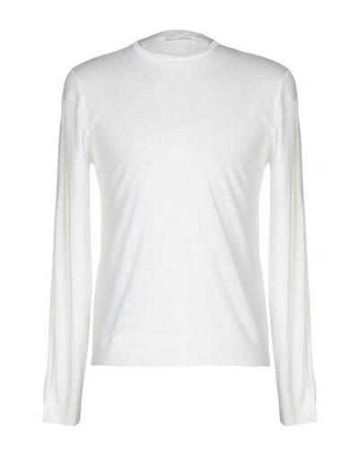 Shop Prada Man Sweater White Size 38 Virgin Wool