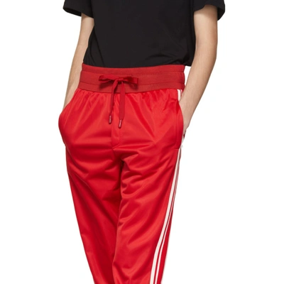 Shop Dolce & Gabbana Red Crown Lounge Pants