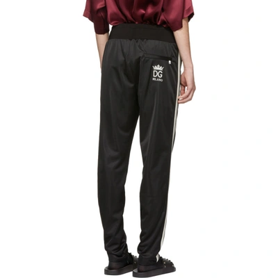 Shop Dolce & Gabbana Dolce And Gabbana Black Crown Lounge Pants In N0000 Black