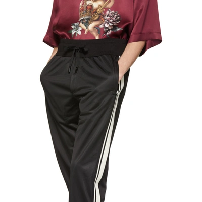 Shop Dolce & Gabbana Dolce And Gabbana Black Crown Lounge Pants In N0000 Black