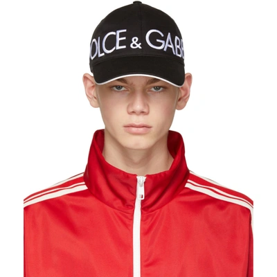 Shop Dolce & Gabbana Black Patch Baseball Cap