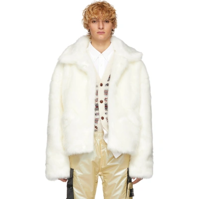 Shop Landlord White Faux-fur Capsule Jacket